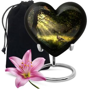 Ensemble d'urnes Pigeon Urnes funéraires de style américain pour cendres Urne colorée de 10 pouces avec urne de 3 pouces Lot de 5 cercueils pour bébés - Product Image 4