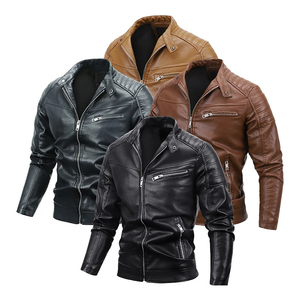 Chaqueta de cuero de calidad superior para hombre estilo con chaqueta de cuero Original 100% chaquetas de cuero suave para hombre - Product Image 1
