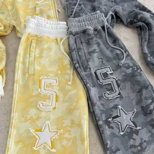 ชุดกีฬา2ชิ้นชุดครอปมีซิปสำหรับผู้หญิงเซตเสื้อครอปมีฮู้ดปักลายตัวอักษรลายพรางไซส์ใหญ่พิเศษโลโก้ออกแบบได้ตามต้องการ - Product Image 5