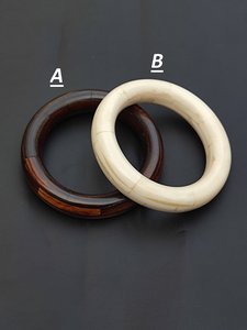 Pulseras de Hueso Natural Ecológicas Hechas a Mano con Diseño Simple y Moderno, Tema de Ángel, Marca MN EXPORTS, para Regalo de Boda - Product Image 3