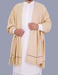 Goodshopping Men Traditional Winter <b>Wool</b> Shawl Soft Warm Classic Solid Color <b>Wrap</b> for Middle East India/Pakistan Ethnic Wear - Product Image 5