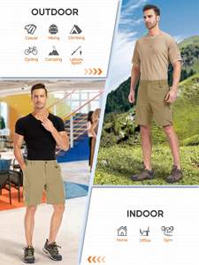 กางเกงขาสั้นคาร์โก้ผ้าคอร์ดูรอยคุณภาพสูง 100% ผ้าฝ้าย สำหรับผู้ชาย ใส่เล่นกีฬาฤดูร้อน ระบายอากาศได้ดี แห้งเร็ว ไม่ยับ - Product Image 3