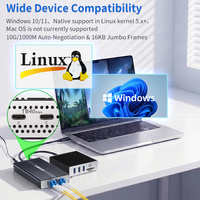 Adaptateur réseau USB4 40 Gbps double 10G SFP+ Realtek RTL8127ATF Thunderbolt 3/4/5 10 Gbps Fibre optique NIC pour ordinateur portable TrueNAS Proxmox