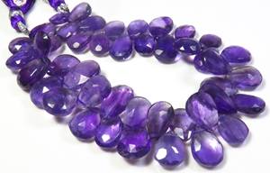 Cuentas de corte de piedras preciosas de amatista brasileña púrpura 10-15mm 8 hebras de cuentas facetadas de pera Natural para joyería piedras preciosas sueltas - Product Image 4