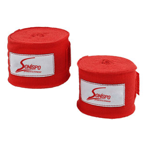 SONISPO - Vendas de Algodón Rojas para Manos, Soporte Ajustable para Muñeca, para Levantamiento de Pesas, Gimnasio, Deportes, Fitness, Cierre de Gancho y Bucle - Product Image 1