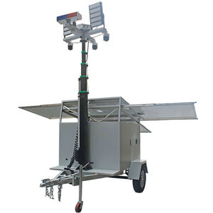 Torre de Luz LED Solar Autónoma con Remolque, Mástil Telescópico Eléctrico de 9m, Cámara CCTV con Clasificación IP65 para Operaciones de Construcción y Minería - Product Image 3