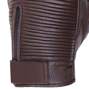 Guantes de moto de dedo completo de color personalizado impermeables a prueba de viento hechos de cuero acolchado suave estilo motorista unisex último equipo deportivo - Product Image 5