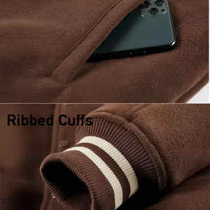 Vente en gros de veste universitaire Oem de haute qualité pour hommes, vestes universitaires, veste de baseball pour hommes - Product Image 5