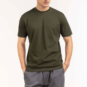 T-shirt pour homme 100% coton coupe ajustée avec col rond séchage rapide et léger production en usine écologique logo personnalisé pour le service OEM - Product Image 2