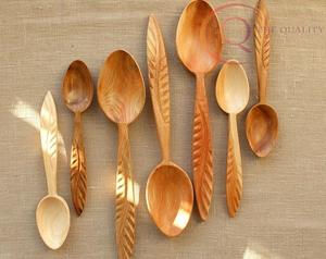 Juego de Cubiertos de Madera Rústica Moderna, Vajilla de Madera Natural para Hogares Modernos - Product Image 1