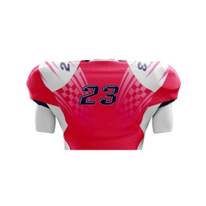 Conjunto de camisetas y pantalones de fútbol americano rosa con impresión OEM | Venta al por mayor de uniformes de fútbol americano - Product Image 5