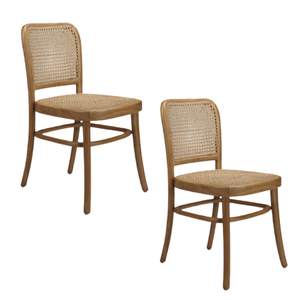 Chaises de jardin en rotin en bois massif naturel et écologique Chaises de salle à manger sans accoudoirs Meilleure qualité pour le mobilier extérieur et intérieur - Product Image 5