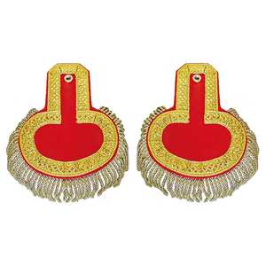 Épaulettes de marche en toile brodée de haute qualité à coudre avec franges - Product Image 3