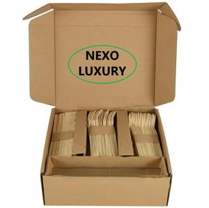 Premium 100% Biodégradable Global Nexo Export GNE SFK B Ensemble de couverts jetables en bambou Cuillère Fourchette Couteau pour les fêtes - Product Image 2