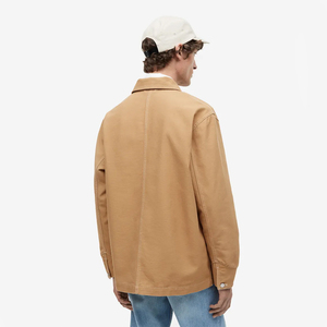 Vente en gros 2023 Arrivée Hommes Tan Couleur De Base Sur Veste Hommes Denim Veste Avec Col Rabattu Et Fermeture À Boutons - Product Image 4