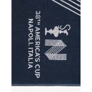 Asciugamano Sportivo ad Asciugatura Rapida America's Cup 38, Blu Navy, Design Personalizzabile, Logo Jacquard, in Cotone e Microfibra per Viaggi - Product Image 3
