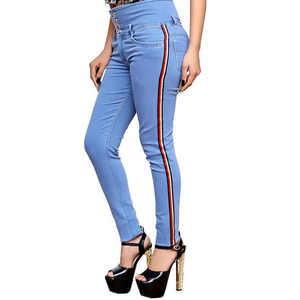 Pantalones vaqueros de pierna recta para mujer de alta calidad, pantalones de pierna ancha informales, diseño frontal plano, transpirables, holgados, servicio OEM de carga - Product Image 4