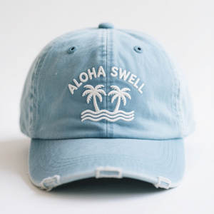 Casquettes/chapeaux de papa brodés lavés Vintage respirants personnalisés de qualité professionnelle à 6 panneaux pour lettre en tissu sergé de Style de rue Sport - Product Image 1