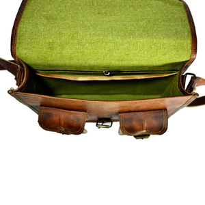 กระเป๋าเอกสารหนังแท้ กระเป๋าสะพายข้าง  รับสกรีนโลโก้  ความจุเยอะ กันน้ำ เป็นมิตรกับสิ่งแวดล้อม สไตล์ธุรกิจ ใช้ได้ทั้งในและนอกสถานที่ - Product Image 6