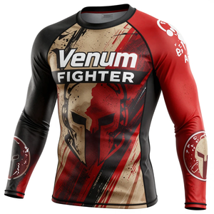เสื้อรัดกล้ามเนื้อพิมพ์ลายคุณภาพดีที่สุด ผลิตตามสั่งด้วยเทคนิค Sublimation เนื้อผ้าระบายอากาศได้ดี ผลิตตามแบบที่กำหนดเอง เสื้อรัดกล้ามเนื้อ Venum Fighter - Product Image 1