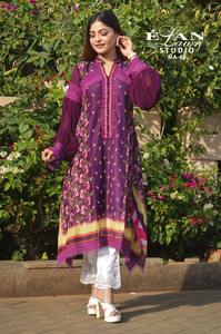 Dernier Designer Fab Zone Faux Georgette Broderie Séquence Imprimé Travail Salwar Costume Haute Qualité Indien Ethnique Saree Parties - Product Image 5