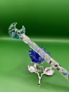 Venta al por mayor hecho a mano azul opalita Luna selenita cristal varita alambre envuelto Reiki energía curación espiritual mascota pulida - Product Image 3