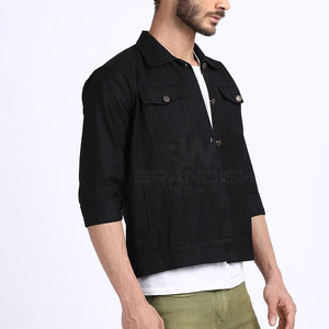Chaqueta vaquera transpirable para uso en exteriores para hombre, venta al por mayor, chaqueta de invierno de algodón hecha con logotipo personalizado para hombre, hecha en Pakistán - Product Image 5