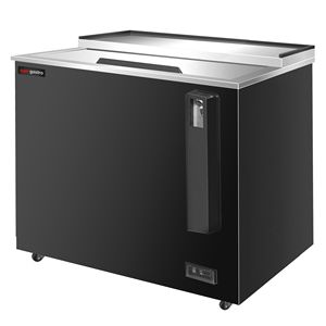 Refroidisseur de bouteilles commercial à chargement par le haut - Noir - 152L - Product Image 3