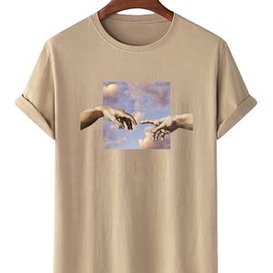 Camiseta con estampado Digital antiarrugas 100% algodón, superventas, ajuste holgado, estampado duradero, Camiseta con estampado Digital a precio barato - Product Image 1