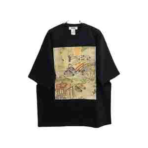 Venta al por mayor 100% algodón Kimono tela negro Oversized Casual Jersey camiseta para hombres patrón sólido 230 gramos Regular Fit transpirable - Product Image 4