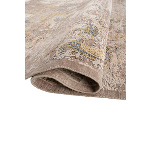 Alfombras de Lana y Seda Anudadas a Mano del Lejano Oriente, Color Beige Marrón con Diseño Floral Clásico para Dormitorio, AKWS-3041, Alfombra Rectangular para Pasillo Hecha a Mano - Product Image 2