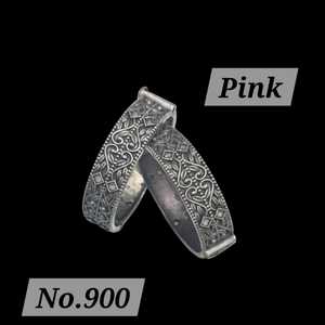 Bracelets de temple en argent oxydé, bijoux indiens traditionnels, bracelets ethniques faits à la main pour femmes, pour les mariages et les occasions festives - Product Image 3