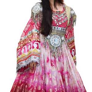 ชุดเดรสอัฟกันทำมือสำหรับผู้หญิงปี 2026 ดีไซน์ยอดนิยม แต่งลูกไม้หลากสี กระดุม ซิป เอวธรรมชาติ ซักได้ เหมาะสำหรับงานปาร์ตี้ - Product Image 1