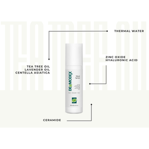 Dermodex 150ml Spray Corporal con Aceite de Árbol de Té, Ácido Hialurónico y Centella Asiática, Hidratante Nutritivo, Revitalizador de la Piel, para una Piel Radiante - Product Image 1