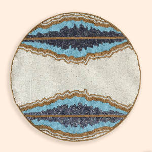 Handmade Modern Floral Beaded <b>Placemat</b> Satin Material Home <b>Christmas</b> Wedding Banquet Parties Accent Dining Table Decoration - Product Image 3