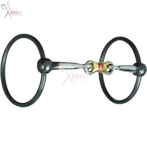 Bocado de Acero Inoxidable Negro de Alta Calidad para Caballos, Bozal de 5 Pulgadas, Bocado de Equitación Duradero para Entrenamiento Ecuestre HASHIR - Product Image 3