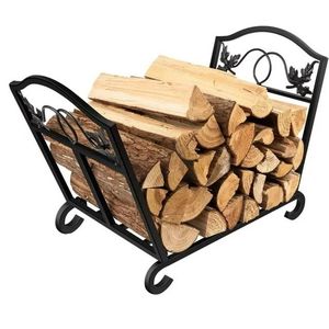 Étagère de rangement en métal forgé pour ranger les bûches, support à bois de chauffage intérieur et extérieur, support à bûches en métal robuste, forme personnalisée - Product Image 6