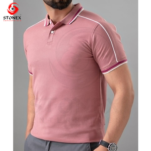 เสื้อโปโลแขนสั้นระบายอากาศลายกีฬาของผู้ชายเสื้อ100% โพลีเอสเตอร์ไซส์ใหญ่พิเศษ - Product Image 4