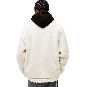 Hot Sale Branded <b>Men's</b> <b>Hoodies</b> Sweatshirts Custom Design Style Fashion Casual Street Wear Zip Up Zipper <b>Sherpa</b> Fur <b>Men</b> <b>Hoodies</b> - Product Image 6