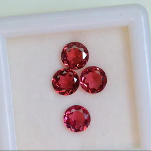 Turmalina Rosa natural 3mm a 5mm Forma redonda Turmalina facetada Piedra de color rosa Turmalina mágica Piedra suelta - Product Image 1