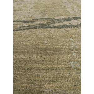 พรมไหมไผ่ผสมขนสัตว์ถักมือ รุ่น Kavi Green LU-54 ลาย Free Verse Abstract สำหรับบ้าน ห้องโถง ห้องนอน หนา 10 มม. สำหรับปูพื้นบ้าน - Product Image 3