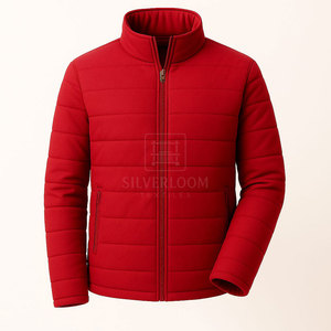 Chaqueta acolchada de invierno para hombre, chaqueta acolchada cálida con cuello levantado, chaqueta informal para exteriores con cierre de cremallera, logotipo personalizado disponible - Product Image 3