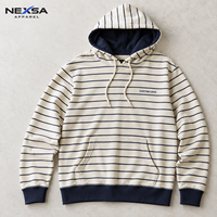 Sweat à capuche rayé moderne pour homme OEM, personnalisable avec logo, vente en gros, marque privée, vêtements décontractés pour le style urbain quotidien