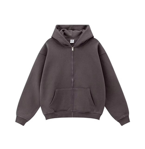 Usine directe sweat à capuche pour hommes nouveau Style 100% coton polaire 220g pull chaud pour l'automne et l'hiver décontracté tricoté vêtements de plein air - Product Image 5