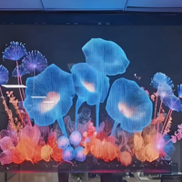 Écran de projection holographique LED HD interactif pour la publicité lors des salons professionnels, des centres commerciaux, des magasins de détail, transparent, 3D invisible