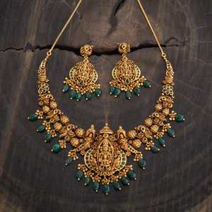 Wedding-Ready Antique Gold <b>Necklace</b> 181296 - Product Image 4