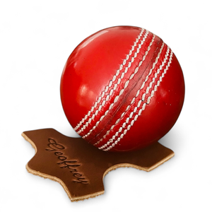 Pelota de cricket personalizable, decoración de pelota de cricket de cuero Retro Vintage para entusiastas del cricket de la vieja escuela - Product Image 1