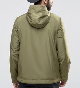 Chaqueta Cortavientos Acolchada de Lona para Hombre, con Capucha y Cremallera Frontal en Contraste, para Invierno, Venta al Por Mayor, Directo de Fábrica - Product Image 2