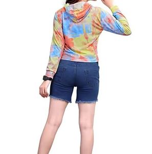 Top qualité tissu fait léger femmes haut court à capuche décontracté et extérieur utilisation femmes culture sweats à capuche - Product Image 2