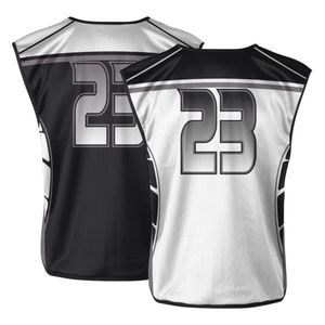 Salida de fábrica Logotipo sublimado personalizado Reversible Lacrosse Pinnies Reversible Lacrosse Uniformes Ropa deportiva - Product Image 4